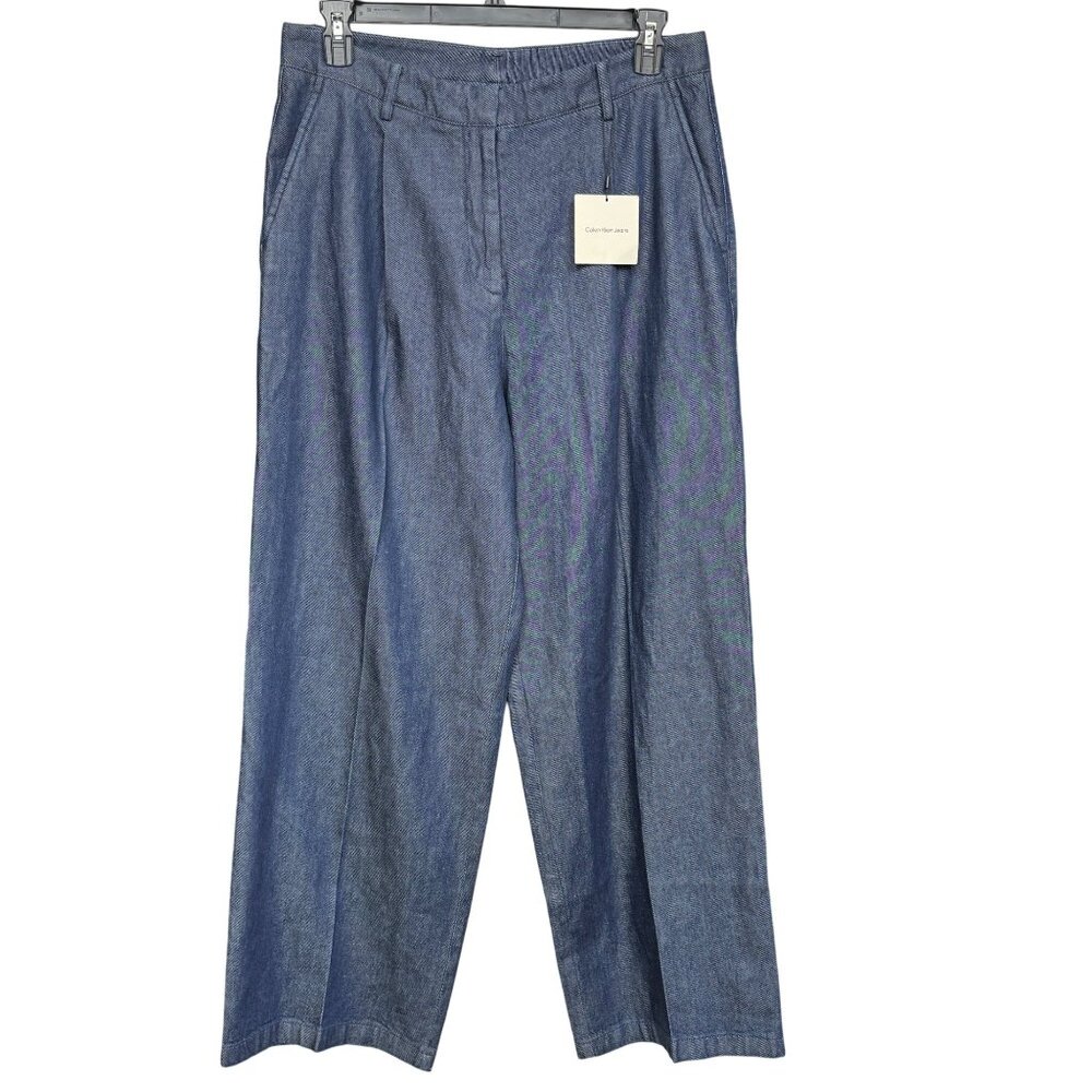 Calvin Klein Relaxed Fit Jeans Dark Rinse Denim Trousers Womens Size 32W/R NWT